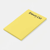 食料品リストの黄色い付箋 ポストイット (アングル)