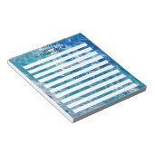 食料品リストを作成するには抽象芸術ティール（緑がかった色）青い白 ノートパッド (アングル)