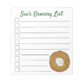 食料品リストパーソナライズされたラットケーポテトパンケーキ ノートパッド (正面)