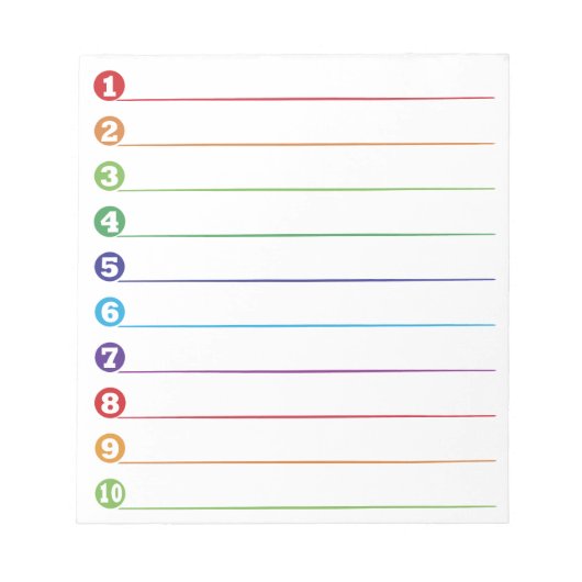 食料品リストメモto Doリスト ノートパッド (正面)