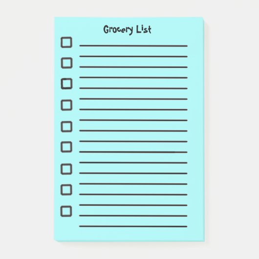 食料品リストライトブルー付箋第2版 ポストイット (正面)