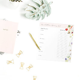 食料品リスト付き週次プランナー ノートパッド