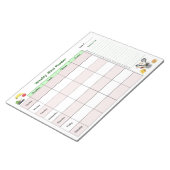 食料品リスト付き週次プランナー ノートパッド (アングル)