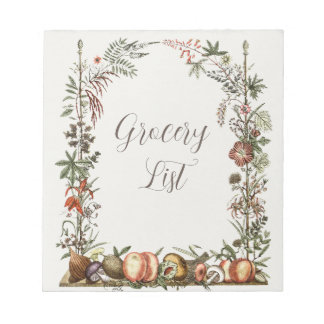 食料品リスト ノートパッド