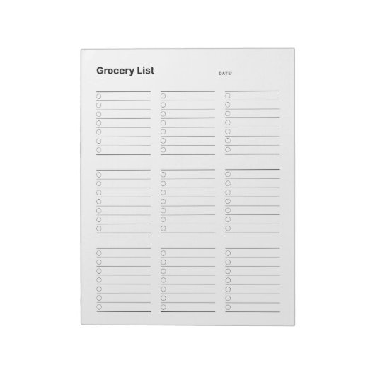 食料品リスト ノートパッド (回転)