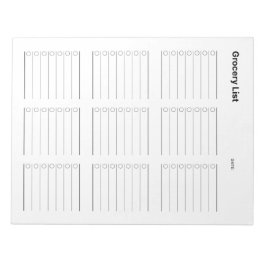 食料品リスト ノートパッド