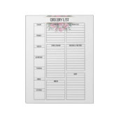 食料品リスト ノートパッド (回転)