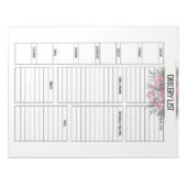 食料品リスト ノートパッド (正面)