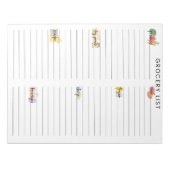 食料品一覧メモ帳 ノートパッド (正面)