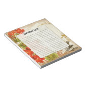 食料品一覧ヴィンテージオレンジナスタチウム ノートパッド (アングル)