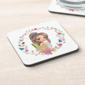 食料品付き女の子 コースター (左側)