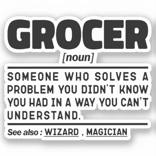 食料品名詞定義スーパーのミニマルデザイン シール (正面)