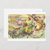 食料品店で暮らす猫たち、服を着た猫たち ポストカード (正面/裏面)