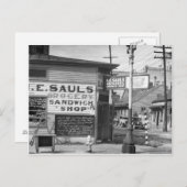 食料品店とサンドイッチ店, 1934 ポストカード (正面/裏面)