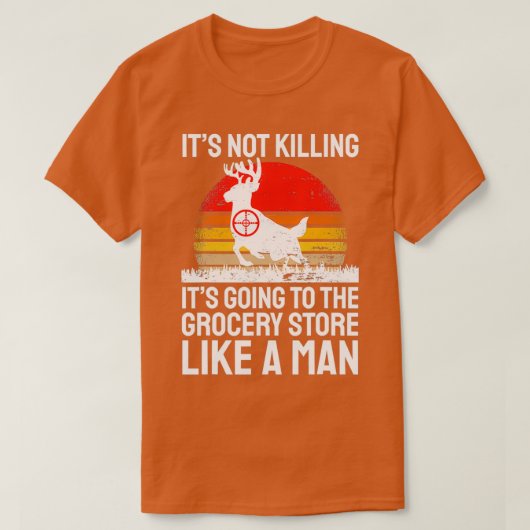 食料品店に行く途中で死なない Tシャツ (デザイン正面)