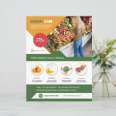 食料品店チラシテンプレート (スタンド正面)