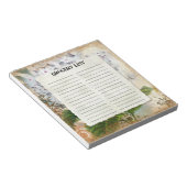 食料品店リストヴィンテージ植物紫陽花アート ノートパッド (アングル)