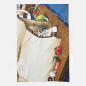 食料品紙バッグキャットクティヘンブルー キッチンタオル (縦)