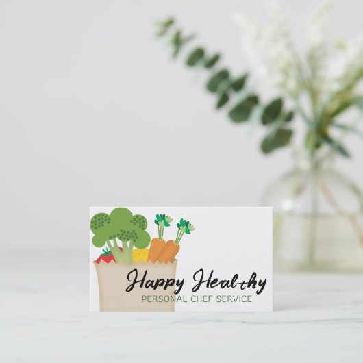 食料品野菜シェフ料理クラス栄養 名刺 (スタンド正面)