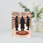 食料品風変わり店はがき内のオカルト儀式 ポストカード (スタンド正面)