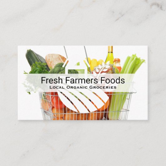 食料品 | バスケットで生産する | 食品サービス 名刺 (正面)