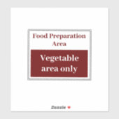 食料準備野菜ステッカー シール (シート)