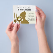 食料調達するグルメ食品モダンな料理用のシェフ チラシ (手)