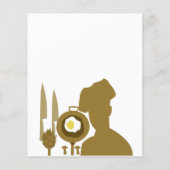 食料調達するグルメ食品モダンな料理用のシェフ チラシ (裏面)