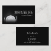 食料調達するシェフの上品な食事用具 名刺 (正面/裏面)