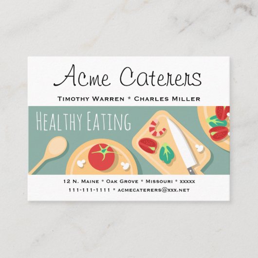 食料調達する健康な食糧 名刺 (正面)
