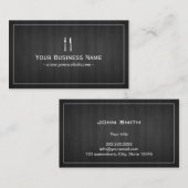 食料調達のエレガントで暗い木製のシェフ 名刺 (正面/裏面)