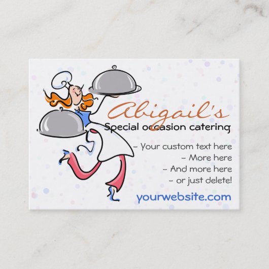 食料調達の個人的なグルメ向きのシェフのテンプレート 名刺 (正面)