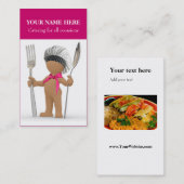 食料調達: レストランの調理師のカフェのビストロ"カッコいいシェフ"の 名刺 (正面/裏面)