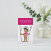 食料調達: レストランの調理師のカフェのビストロ"カッコいいシェフ"の 名刺 (スタンド正面)