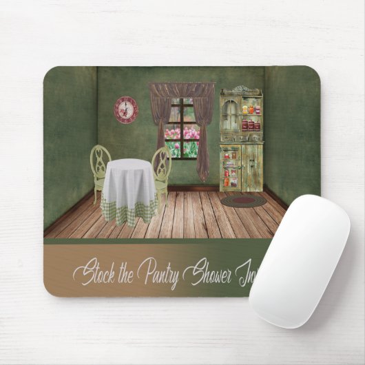 食料貯蔵室のシャワーの招待状、居心地のよい部屋に貯蔵して下さい マウスパッド (マウス)