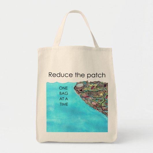 食料雑貨のトートはとのパッチを減らします トートバッグ (正面)