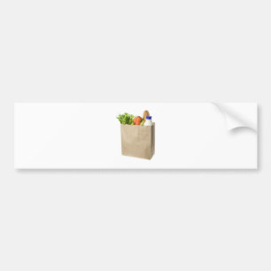 食料雑貨の十分の紙袋 バンパーステッカー