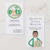 食料雑貨をカスタム設計します食べます 名刺 (正面/裏面)