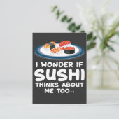 食日本のかわいいグルメすしファンへの贈り物 ポストカード (スタンド正面)