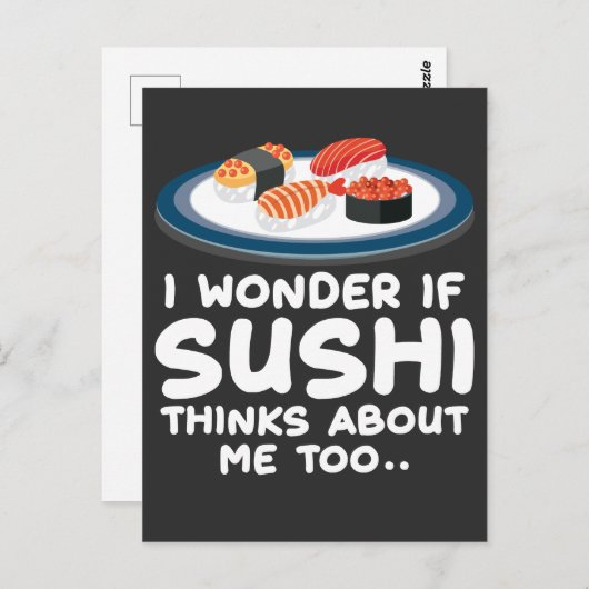 食日本のかわいいグルメすしファンへの贈り物 ポストカード (正面/裏面)