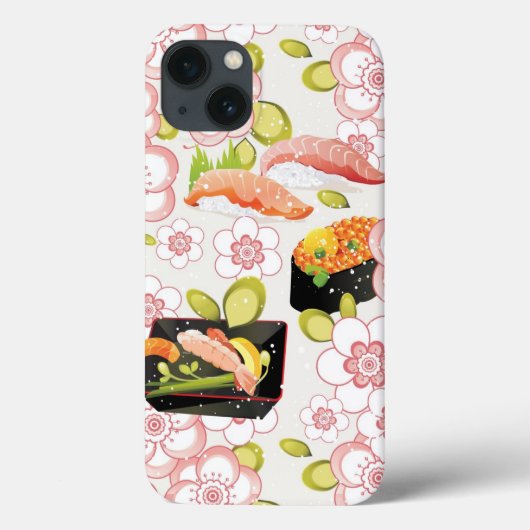 食日本のべ物:すし柄2 Case-Mate iPhoneケース (裏面)