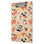 食日本のべ物：すし柄3 クリップボード (左)