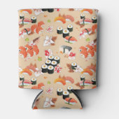 食日本のべ物：すし柄3 缶クーラー (正面)