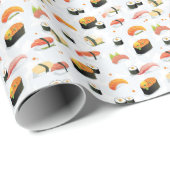 食日本のべ物：すし柄 ラッピングペーパー (ロールコーナー)