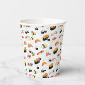 食日本のべ物：すし柄 紙コップ (裏面)