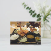 食日本のべ物 – カツ丼ポスカール ポストカード (スタンド正面)