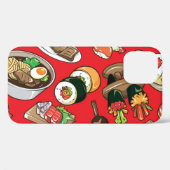食日本のべ物：シームレスな文化パターン Case-Mate iPhoneケース (裏面 (横))
