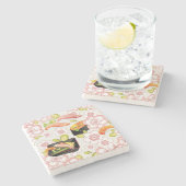 食日本のべ物：寿司模様2 ストーンコースター (横)