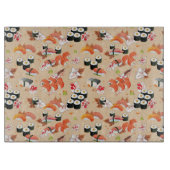 食日本のべ物：寿司模様3 カッティングボード (正面)