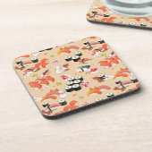 食日本のべ物：寿司模様3 コースター (左側)